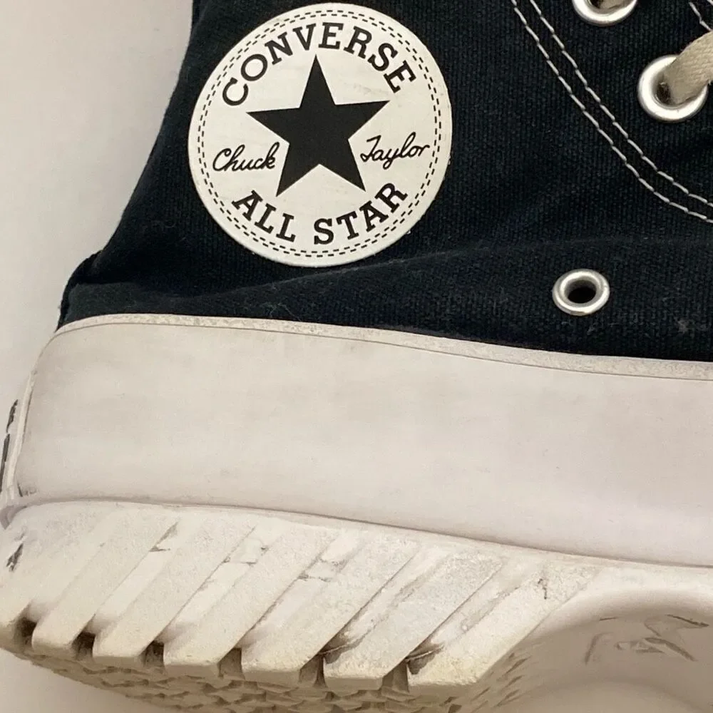 Converse Unisex Black White Chuck Taylor‎ Lugged 2.0 Sneakers Size 6.5 8.5